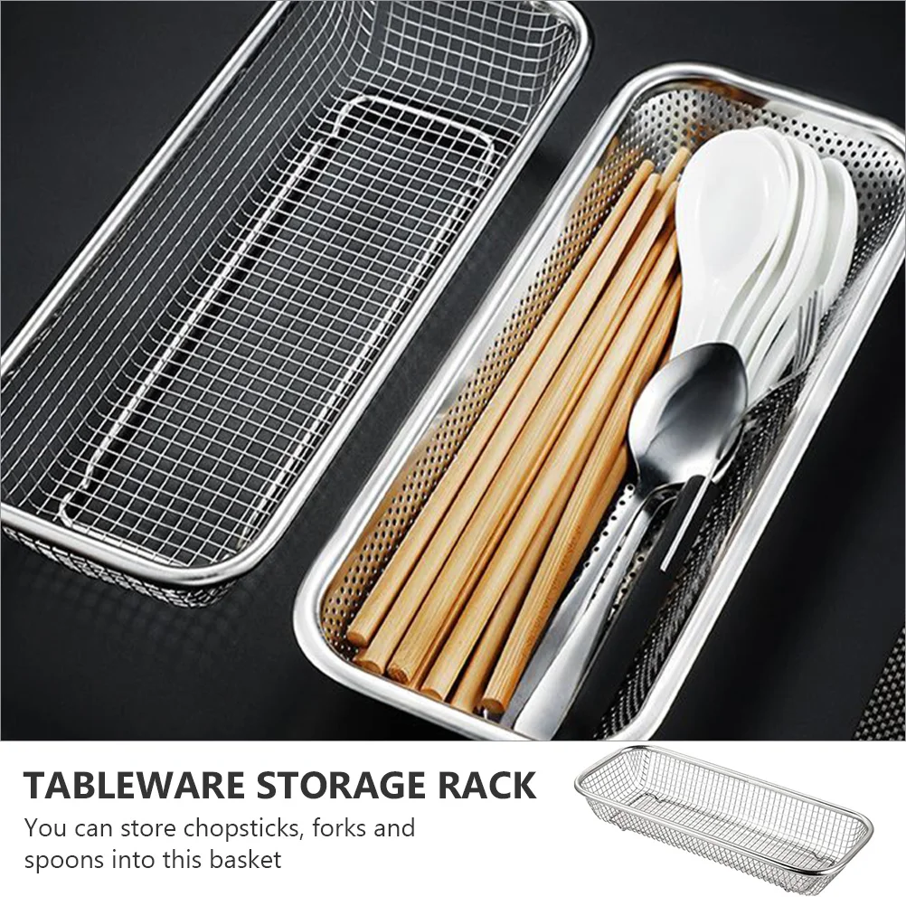 

1 pc Disinfection Cabinet Chopstick Holder 31x12cm Stainless Steel Kitchenware Rack Multipurpose StorageKnife Fork Spoon