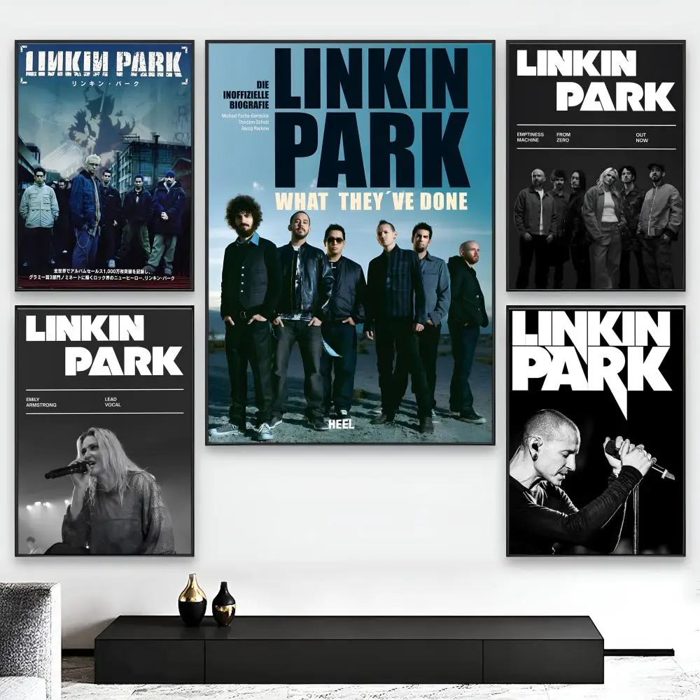 Band L-LinkinS Park Poster Self-adhesive Art Waterproof Paper Sticker Coffee House Wall Decor