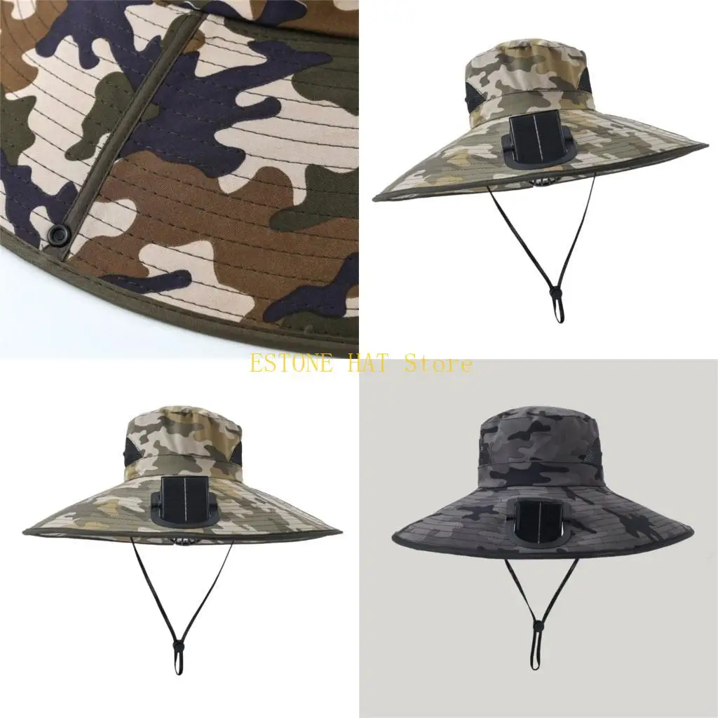

49MF Solar Fan Outdoor Hat Solar Rechargeable Solar Ventilation System Sweat Resistant Design Fishing Gardening Essential