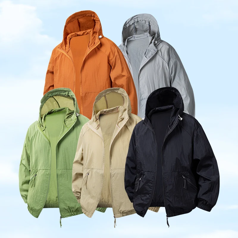 

Весенне-летняя мужская ультралегкая походная куртка, мужская быстросохнущая солнцезащитная куртка с капюшоном, мужские спортивные дышащие куртки для рыбалки