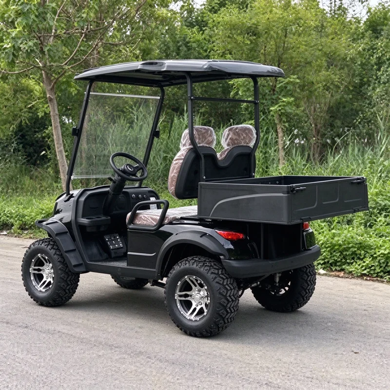 Golf Cart 4 Wheel Electric Car 4 Seater Rear Cargo Box For Farm Resort Community Sightseeing Utility Vehicle