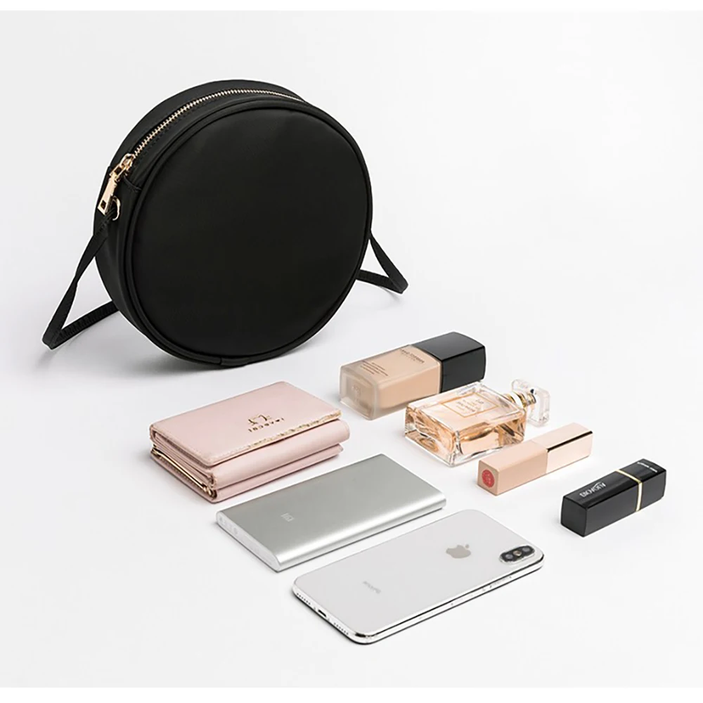 Gold Letter Name Pattern Series Round Womens Crossbody Storge Bag Handbag Phone Wallets Messenger Shoulder School Messenger Bag
