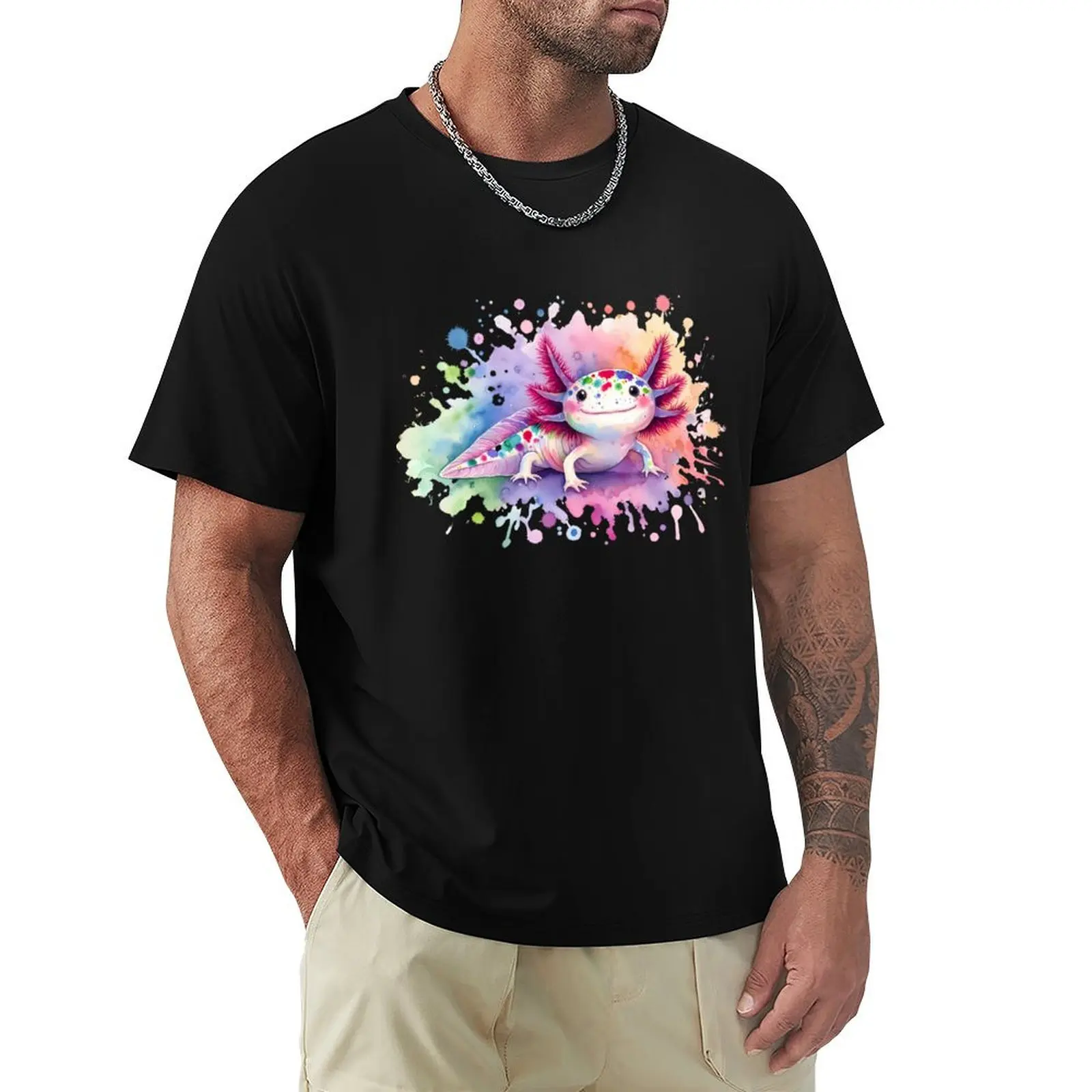 Axolotl Art #106 Axolotl Lovers T-Shirt Casual Daily Outfit T-Shirt
