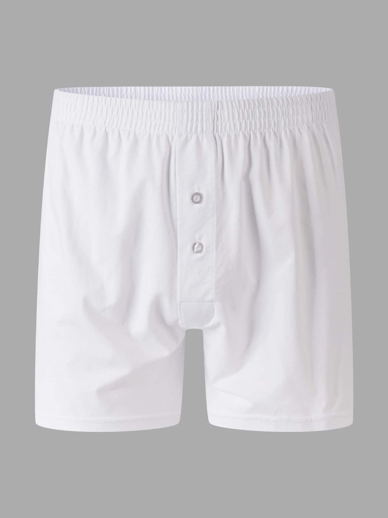 Norcotton Men's 5-Pack Boxer Shorts, Front Button Closure Design, Cotton Material, Skin-Friendly and Breathable, Solid Color, Versatile, Suitable for Daily Wear