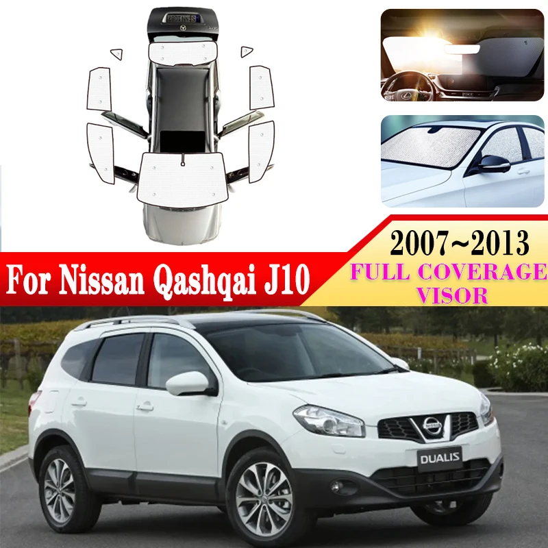 

Car Full Cover Sunshades For Nissan Qashqai Dualis J10 2007~2013 Windshield Anti-UV Sun Protection Visor Auto Accessories 2008