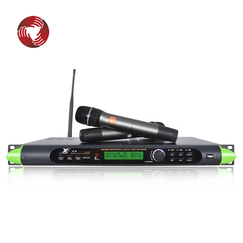 Wireless microphone & 600W amplifier X8 dsp audio processor