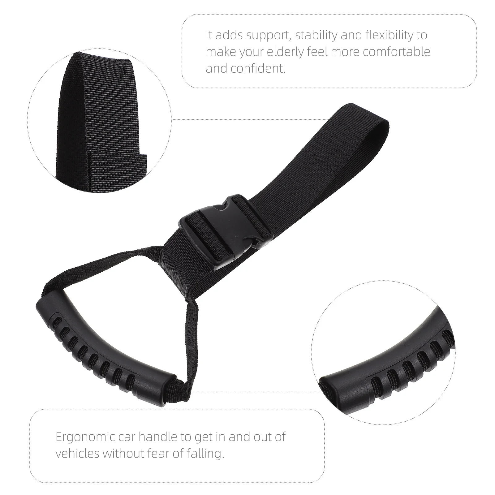 Car Armrest Adjustable Handle Hook Vehicle Handlebar Ergonomic Grip Support Auto Plastic Safety for Elderly