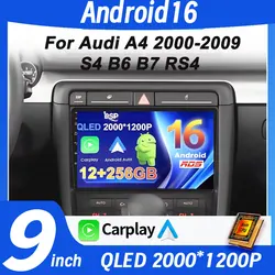 Android For Audi A4 B8 B7 B6 S4 RS4 2000 - 2009 SEAT Exeo Carplay Car Radio Multimedia Autoradio Player GPS navigation Head Unit