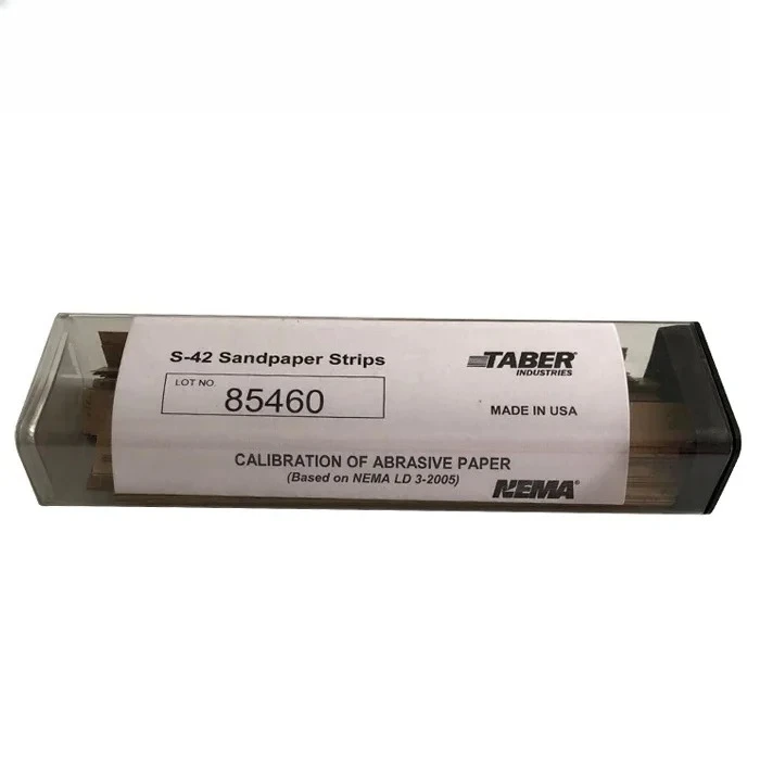 American S42 Sandpaper Strips for TABER S-42 Floor Testing Sand Belt P180 Abrasive Sanding Strip for Flooring Wear Resistance