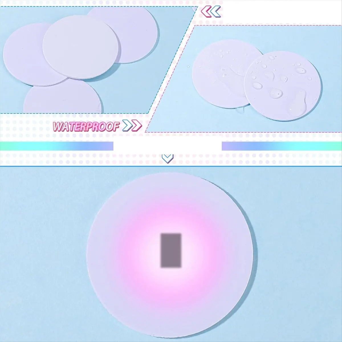 【ABFS】80Pcs TagsNtag 215 Sticker Chip Round Tag Rewritable Card Sticky Back Enabled Cell Phone Device