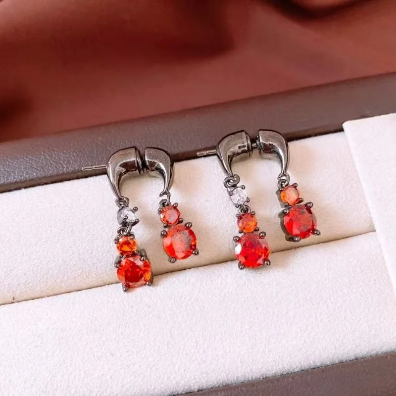 

Vintage Metal Earrings for Women with Tassel And Zircon Stones Luxury Retro Daily Party Accessory Drop Earrings