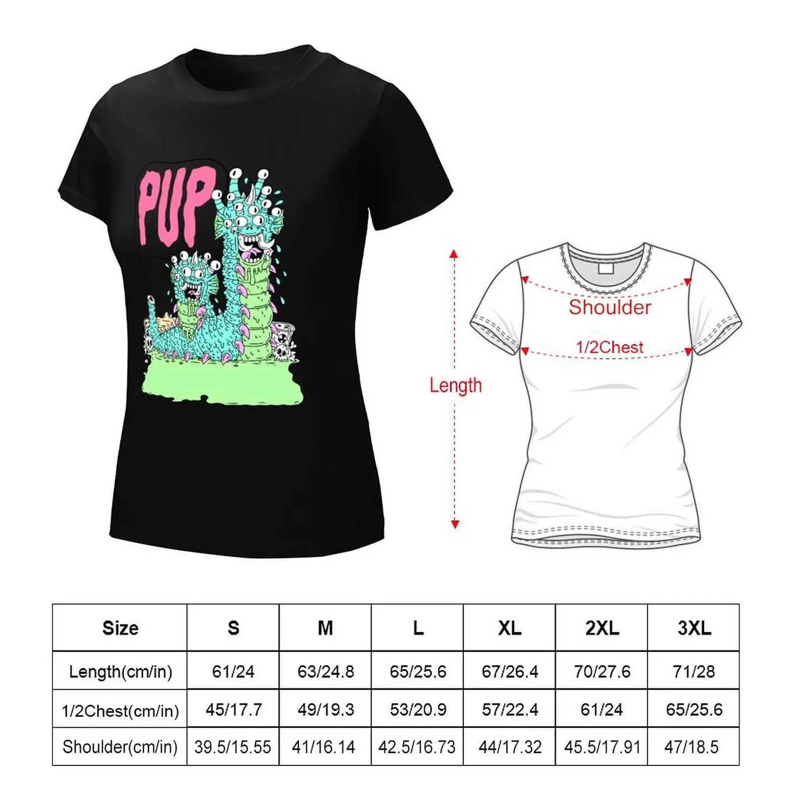 PUP ROCK BAND T-Shirt vintage clothes animal prinfor cute clothes shirts graphic tees t shirt Women