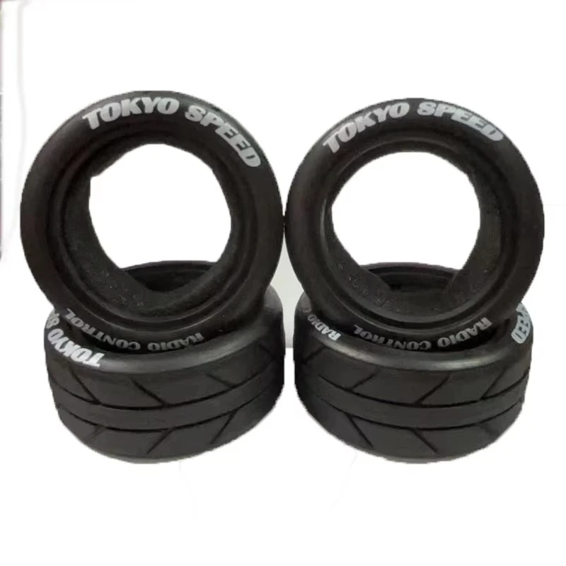 4 قطعة 65 مللي متر 1/10 الإطارات الإطارات 27 مللي متر عرض لينة المطاط سباق الإطارات ل Tamiya TT01/FW06 XV02 HSP 94123/94122