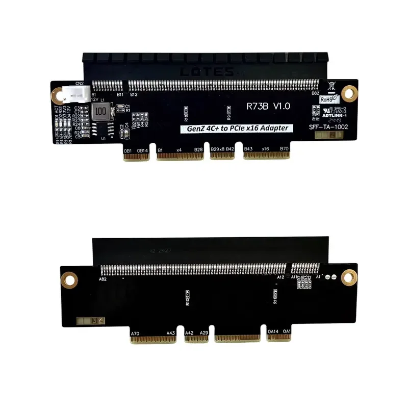 ADT-Link PCIE 5.0 GEN5 x16 to Gen-Z 4C+/SFF-TA-1002 EDSFF Adapter Card EDSFF 4C Height Increase Test Protection Card