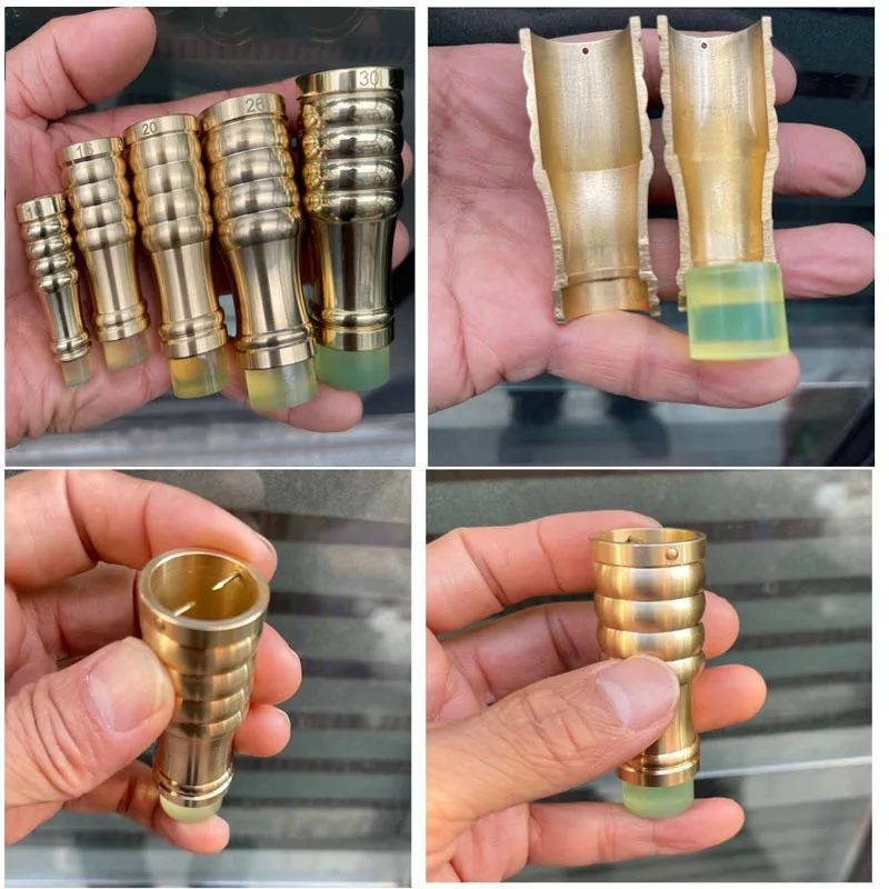 12mm-26mm 가구용 황동 지팡이 팁 (미끄럼 방지 고무 포함)