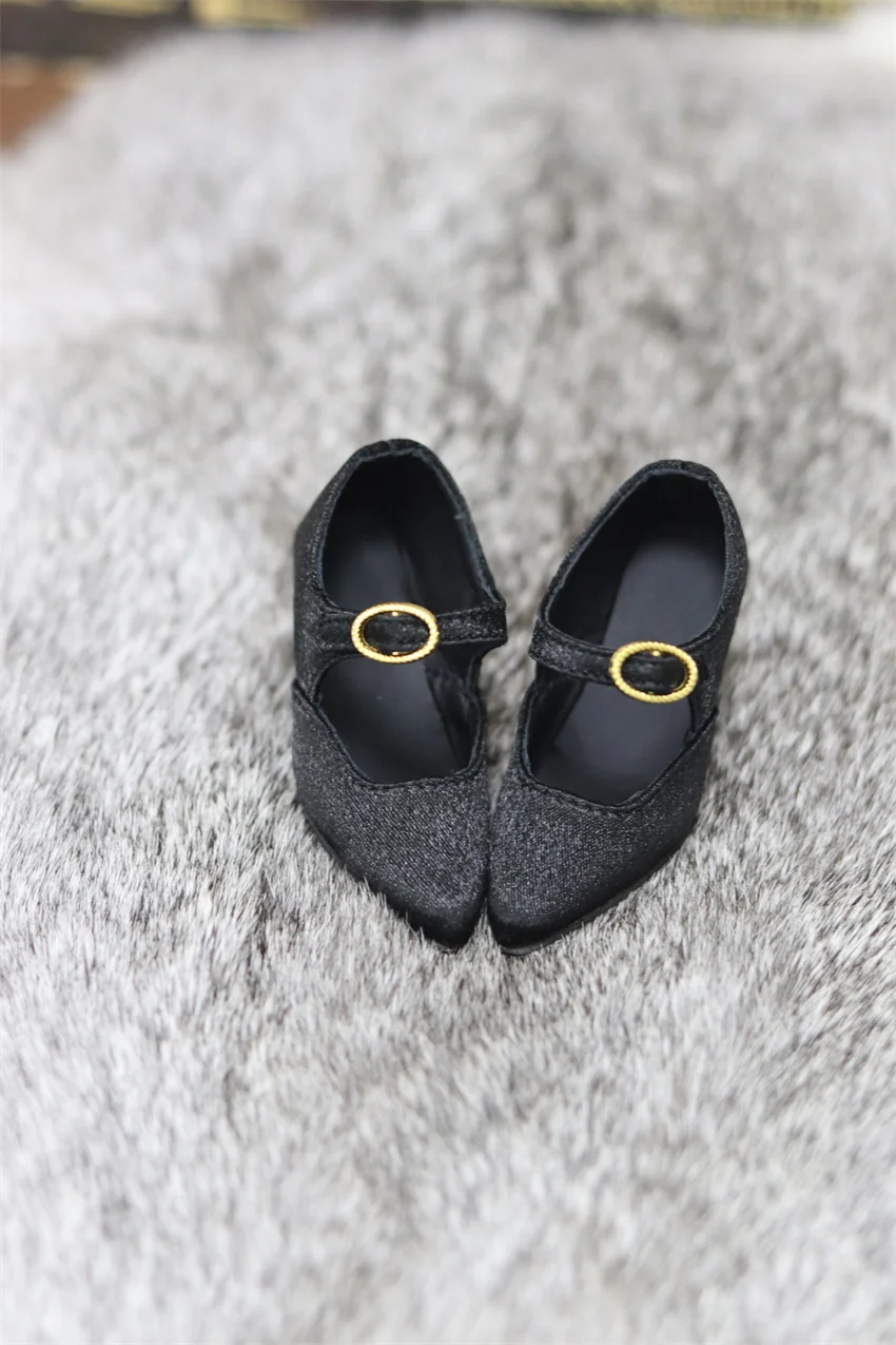 BJD Toy Shoes 1/3 female SD/SDGR/ AS Silk Satin vintage buckle Heels BJD Doll Accessories