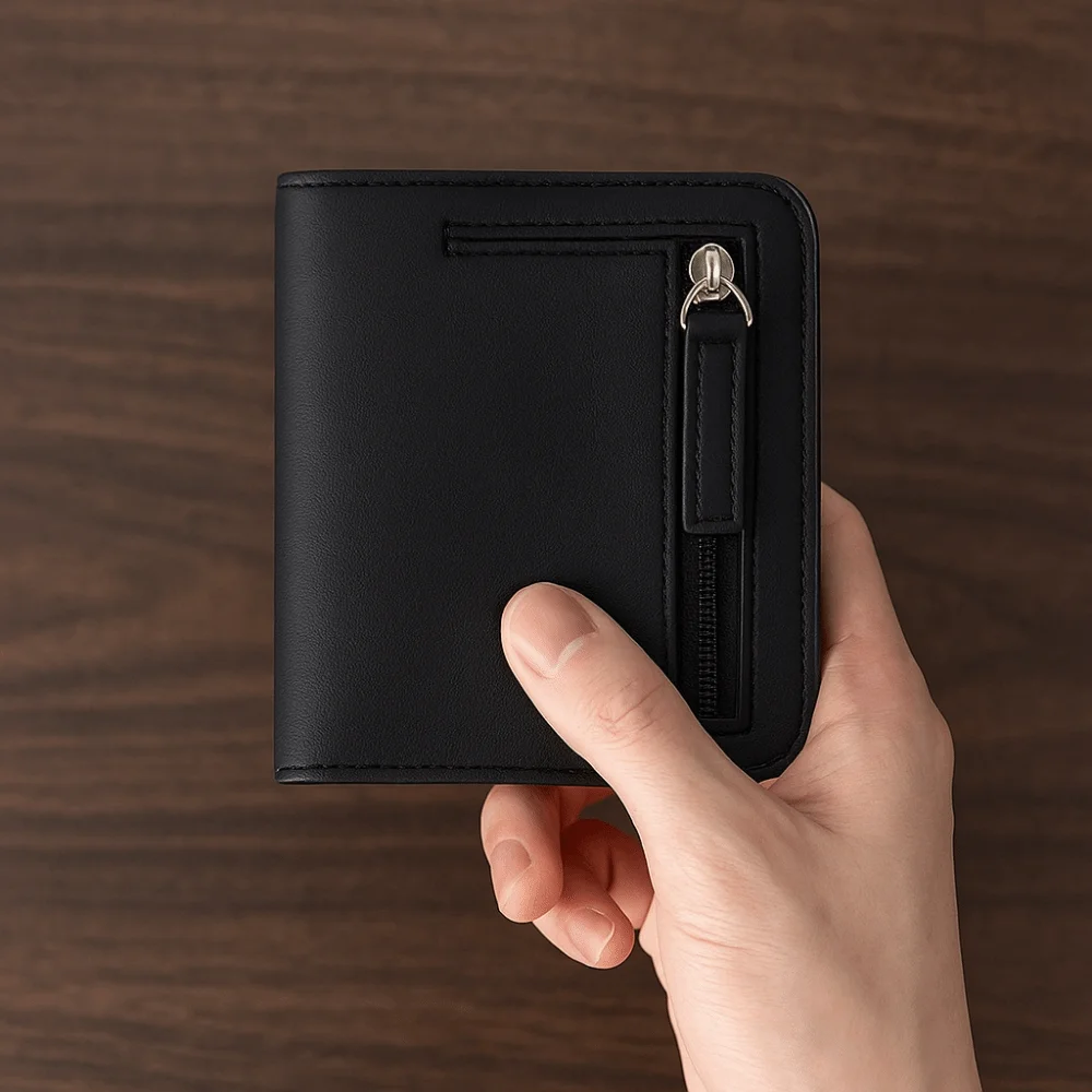 Card Storage Bag PU Women's Short Wallet Short Clutch Zipper Printed Card Bag Multi Slot Portable PU Leather Card Holder Outdoor