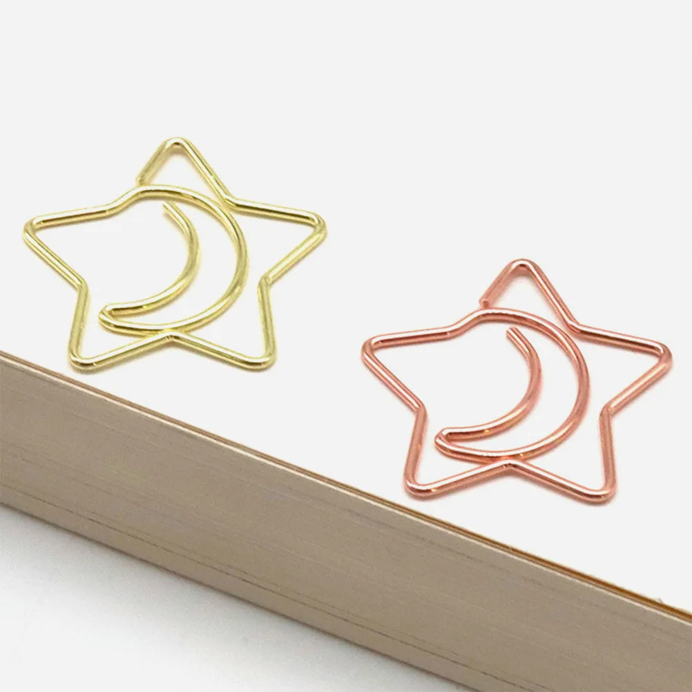 

100Pcs Star Shaped Paper Clips Metal Craft Clips for Office School Document Fixing and Memo Marking Craft Making Tool