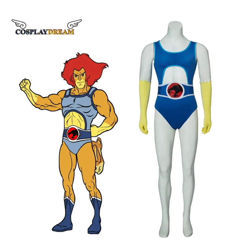 Lion-O Cosplay Costumes Thundercats Superhero Zentai Tight Suit Bodysuit Adults Halloween Cosplay Outfit Jumpsuit