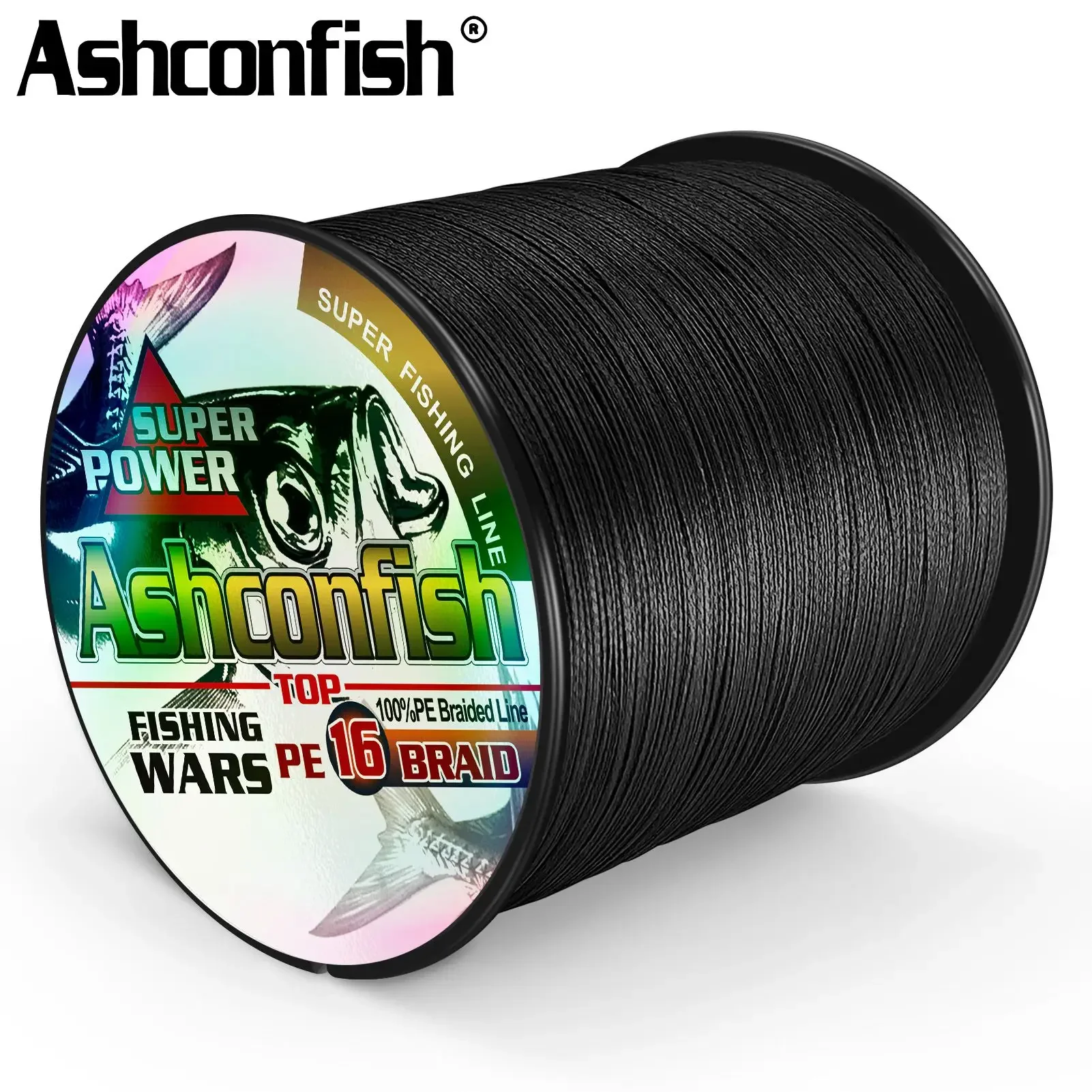 Ashconfish X16 Braided PE Fishing Line 1500m Hollow Core Multifilament Wire 20LB-500LB Super Extreme Power Strength Japan Line