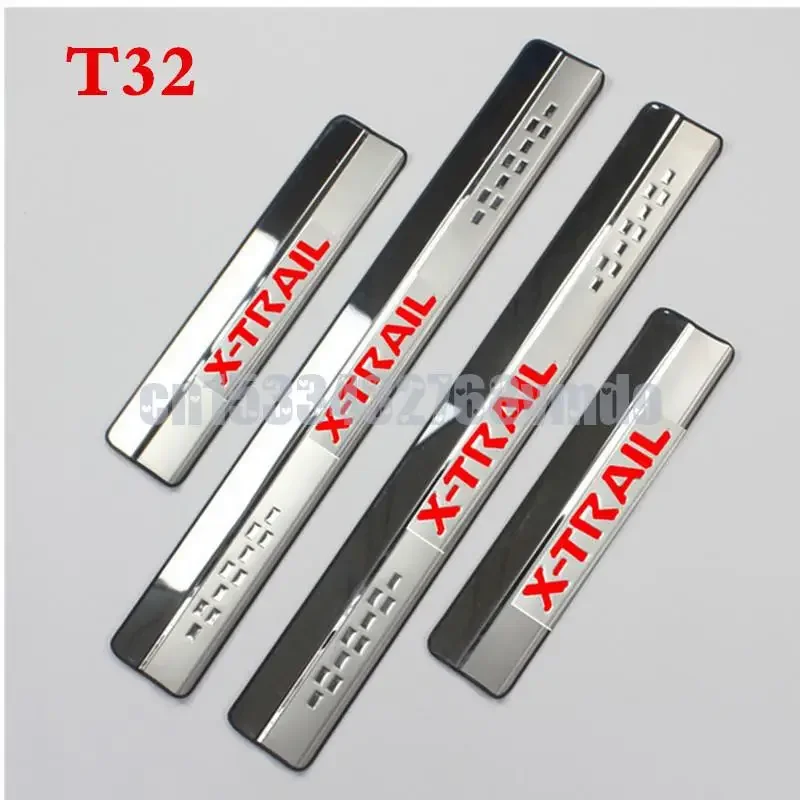 For Nissan X-Trail X Trail XTrail T32 T31 2008-2018 2019 2020 Stainless Door Sills Kick Plates Protector Car Styling Accessories