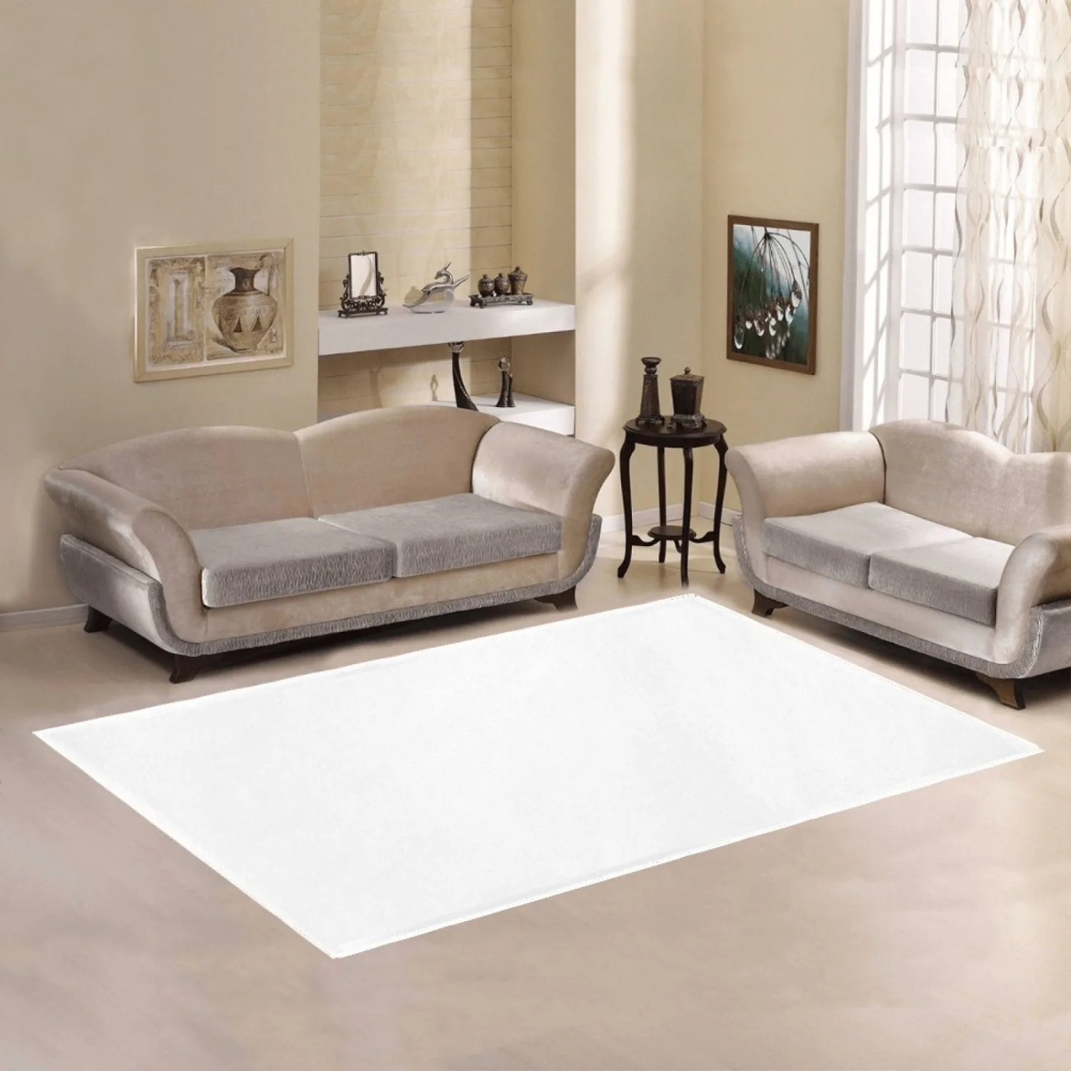 قطعة واحدة من حصيرة المنطقة ذات طابع الهالوين - أشباح لطيفة، قرع، تصميم النجوم والهياكل العظمية، دعم مطاطي مضاد للانزلاق، بو قابل للغسل في الغسالة #4