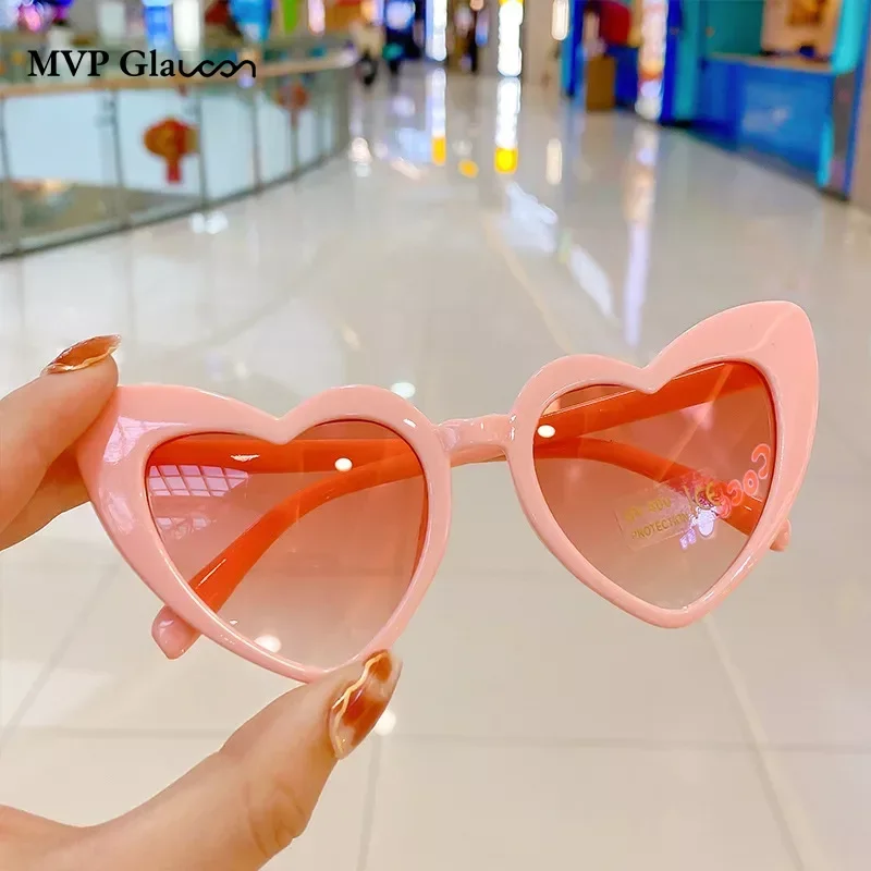 2023 New Kids Cartoon Heart Sunflower Sunglasses Girls Boy Children Outdoor Round UV400 Sun Glasses Kids Sunglasses