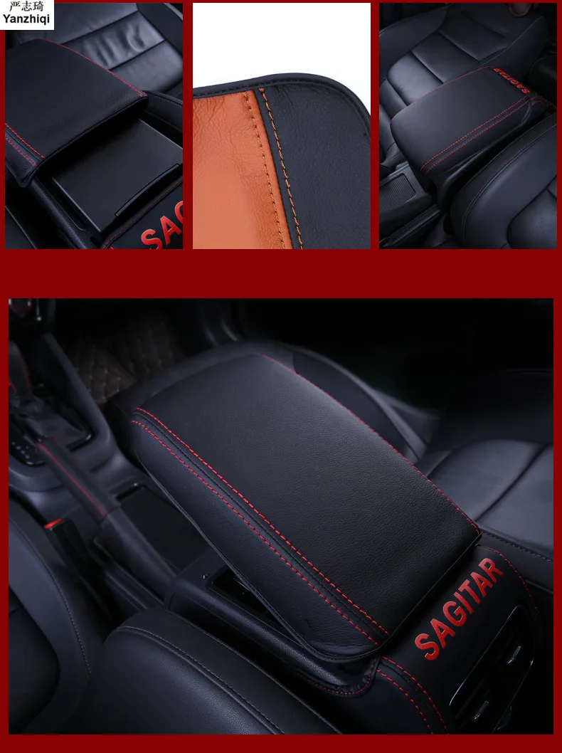 Microfiber leather Armrest Console Pad Cover Cushion Support Box Armrest Top Mat Liner For 2012-2018 VW Volkswagen Jetta 6 MK6