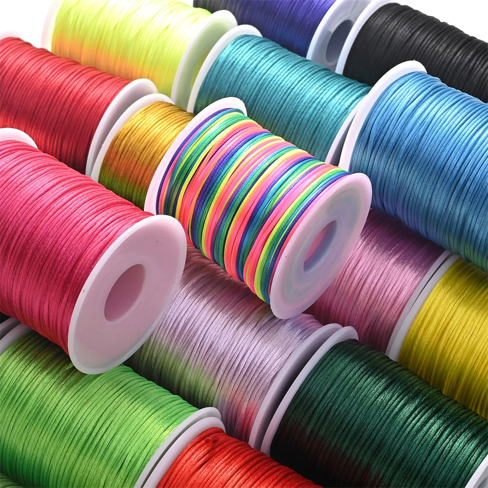 100 m/Rolle, 1,5 mm, koreanischer Seidenfaden, chinesischer Knoten, Fadenseil, Nylonfaden, Klebebandrolle für Schmuckherstellung, DIY Shambhala-Armband Nec – Detail 4