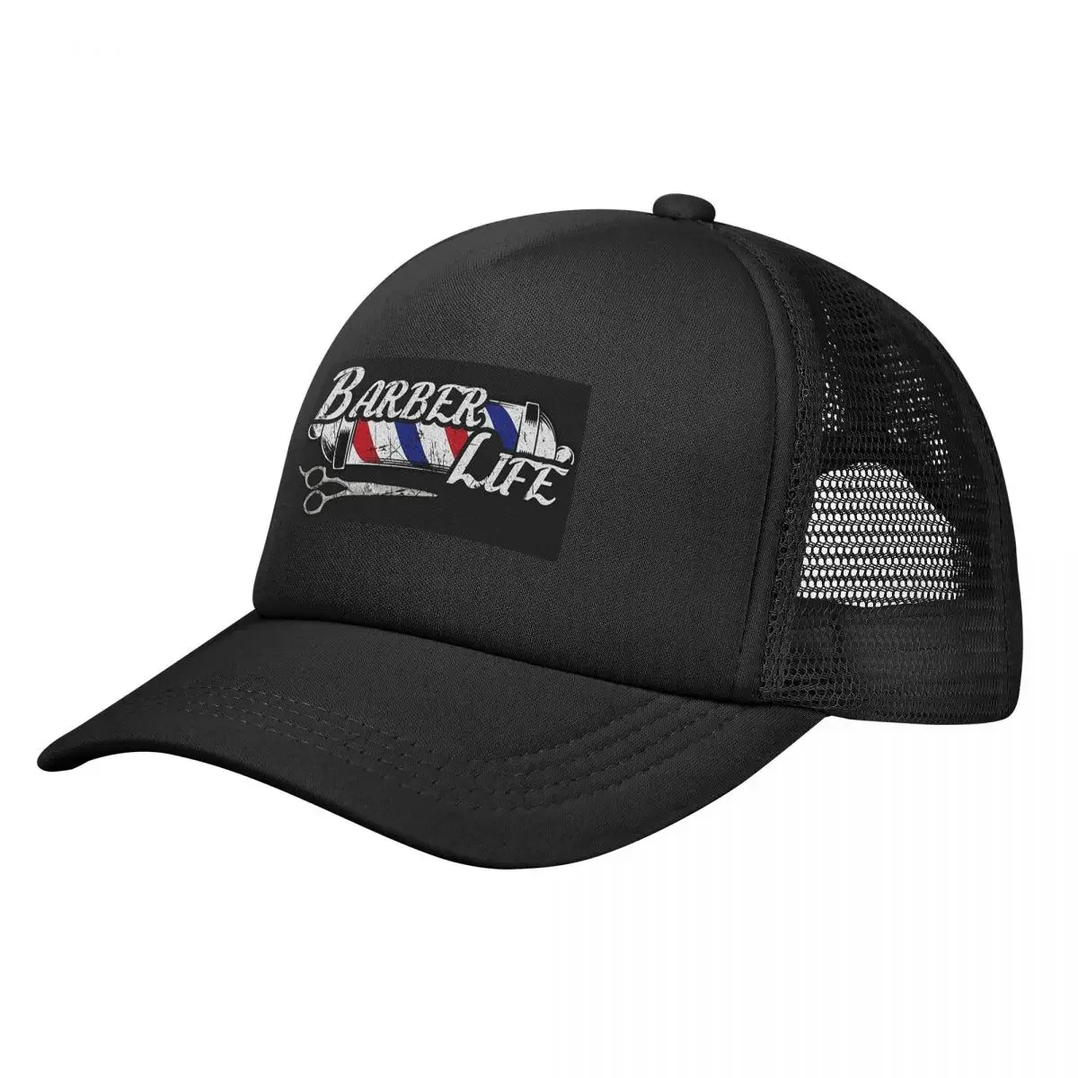 Barber Shop Sign Entrance Mesh Baseball Caps Snapback Fashion Baseball Hats Breathable Casual Casquette Outdoor