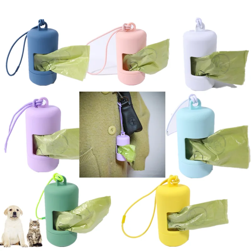 Luxury Dog Poop Bag Holder Protable Puppy Cat Waste Bags Dispenser for Outdoor Walking Pets Garbage Bag Organizer