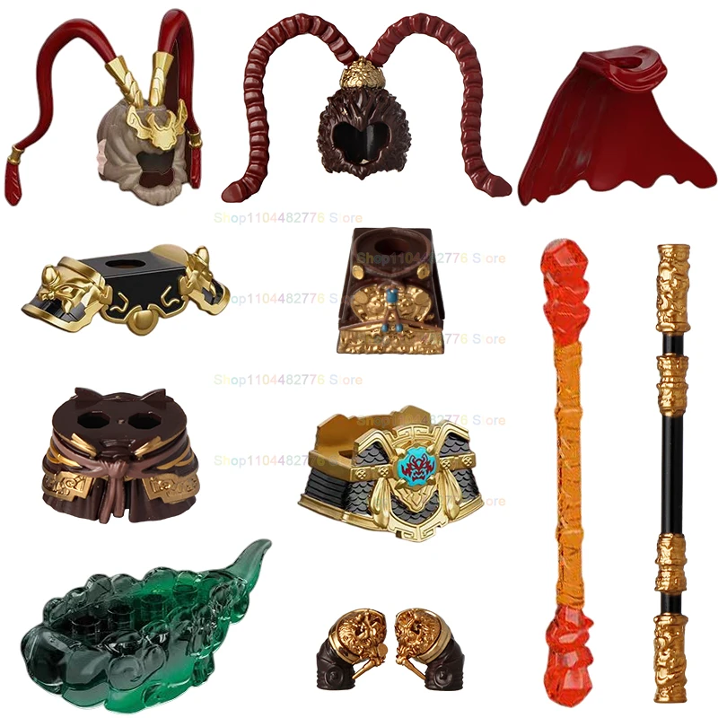 MOC Reis naar het Westen Zwarte Mythe Wukong Baksteenaccessoires Speelgoed mini-actiefiguren bouwstenen Model Kindercadeaus