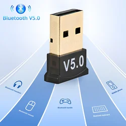 USB Bluetooth 5.0,電子機器アダプター,Bluetoothトランスミッター,レシーバー,オーディオ,ドングル,コンピューター,ラップトップ用のワイヤレスデバイス