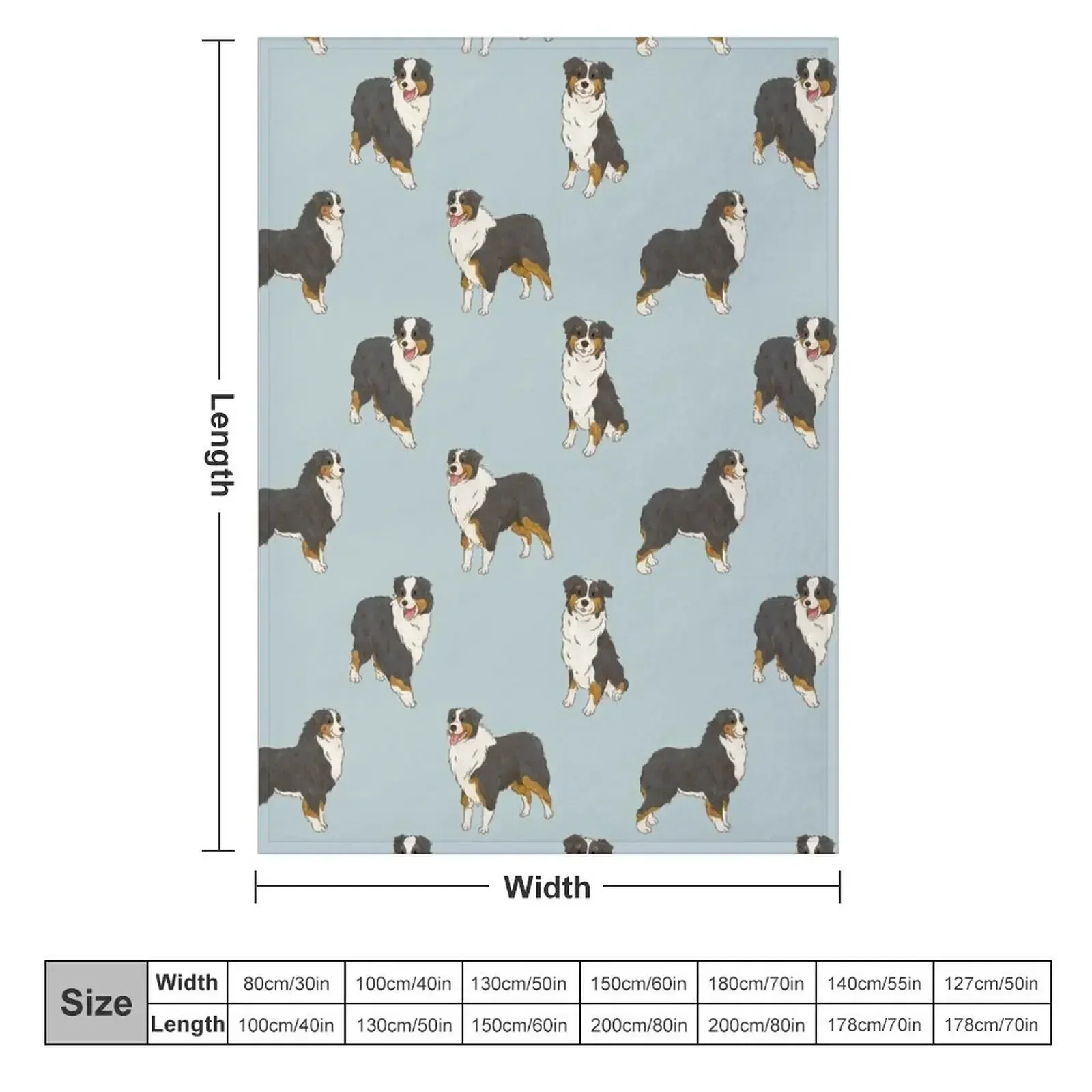 Black Tri Australian Shepherd Aussie Dog Throw Blanket for babies Weighted Summer Beddings Blankets