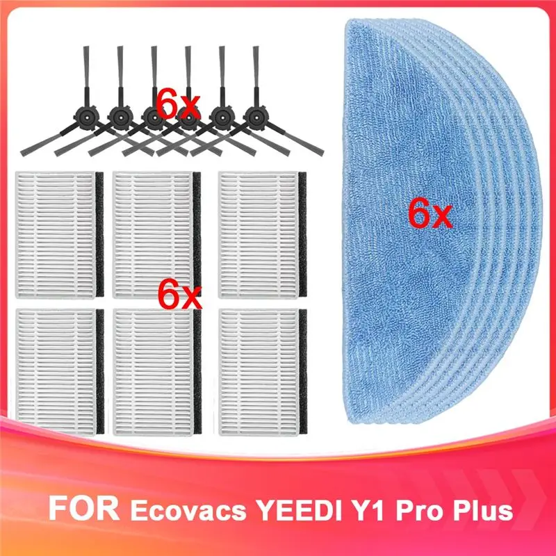 AEE4-Compatible For Ecovacs YEEDI Y1 Pro Plus Accessories Mop Hepa Filter Side Brush Replacement Parts