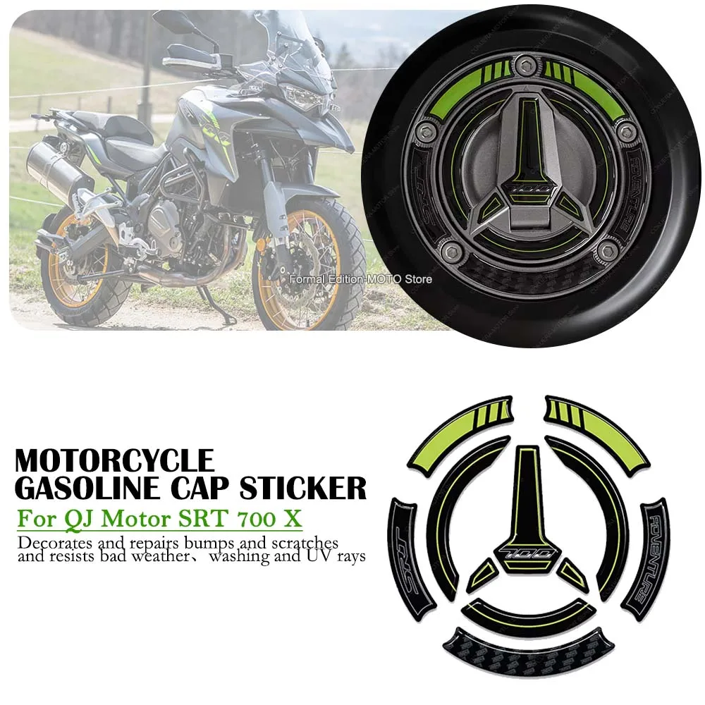 

New SRT 700X 2024 Motorcycle 3D Resin Sticker Waterproof UV Resistant Gasoline Cap Protection Sticker Kit for QJ Motor SRT 700 X