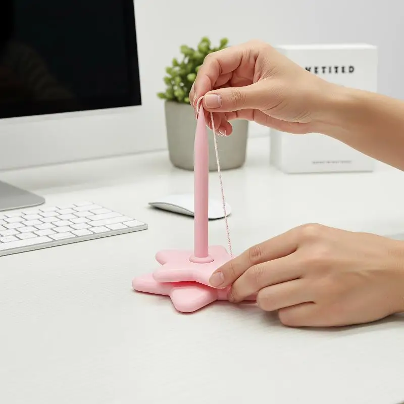 3D Printed Yarn Stand Holder Eco-Friendly Crochet Tool Smooth Rotation for Knitting Beginner Wool Ball Organizer