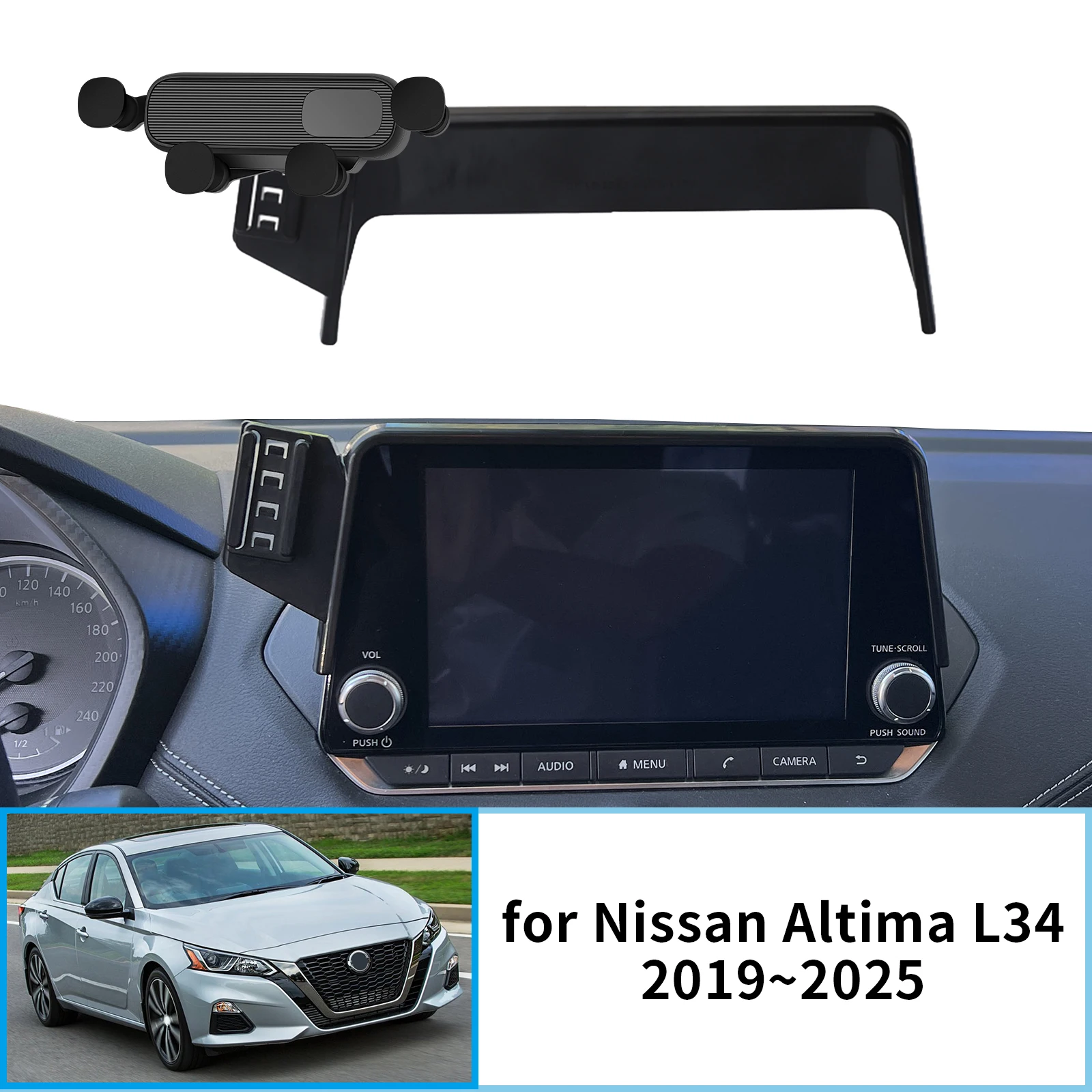 

Car Mobile Phone Holder for Nissan Altima L34 2019~2025 8inch GPS Bracket Navigation Stand Auto Accessories