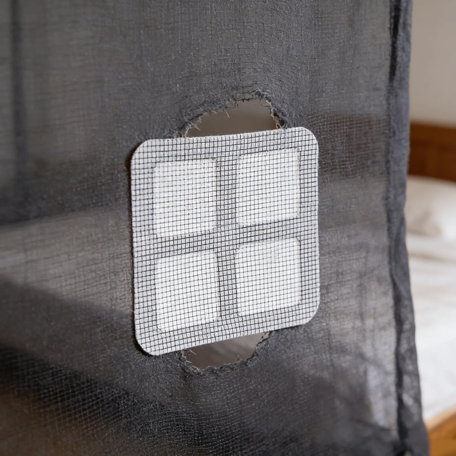 50Pcs Insect Net Repair Patch Self Adhesive Mesh Screen Repair Tape for Window Door Tent Mesh Patch Fix Adhesive Patches