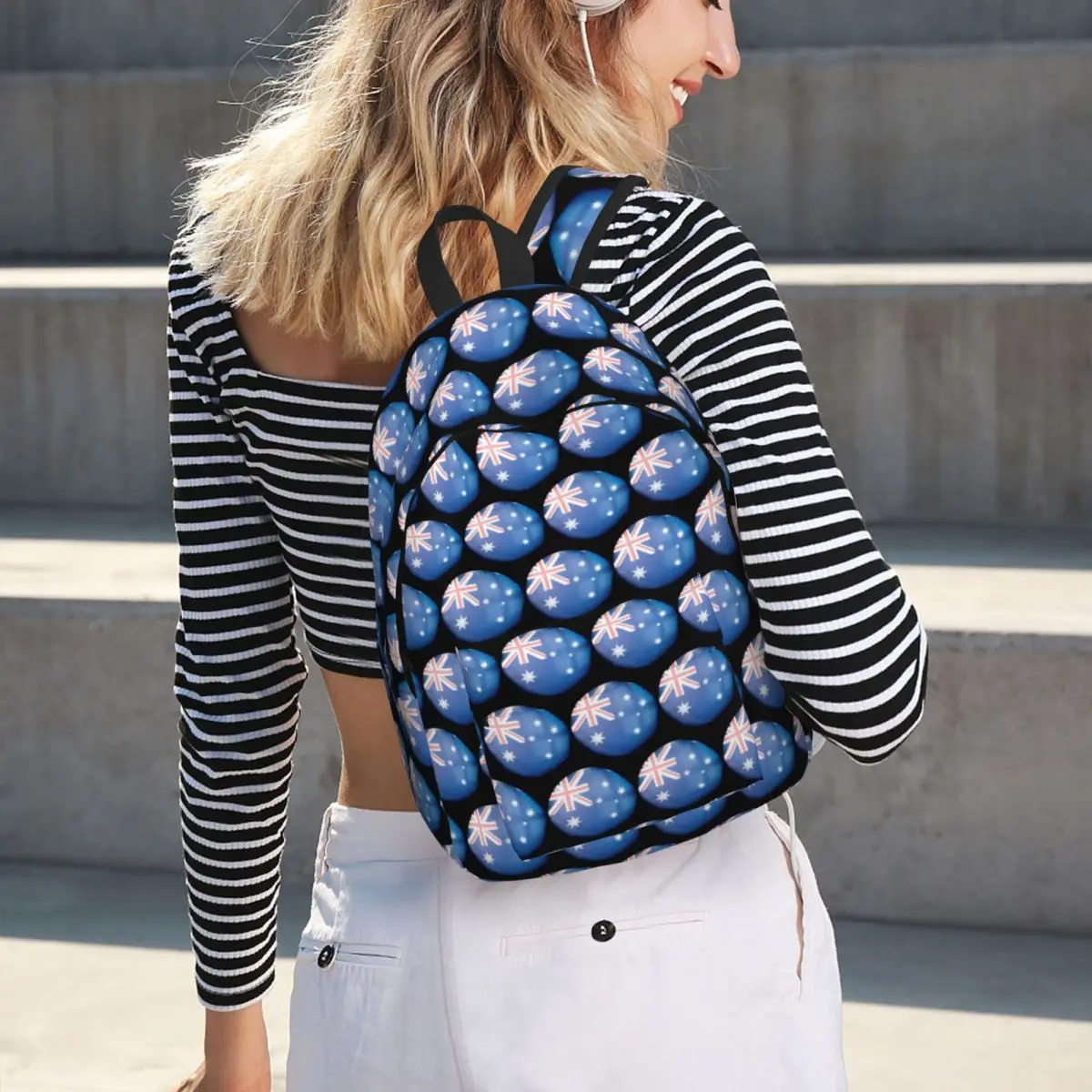 Australia Flag Crystal Ball Backpack Hot Sale Daypack Large Capacity Boys Girls BookBag School Bag Shoulder Bags for Men Women