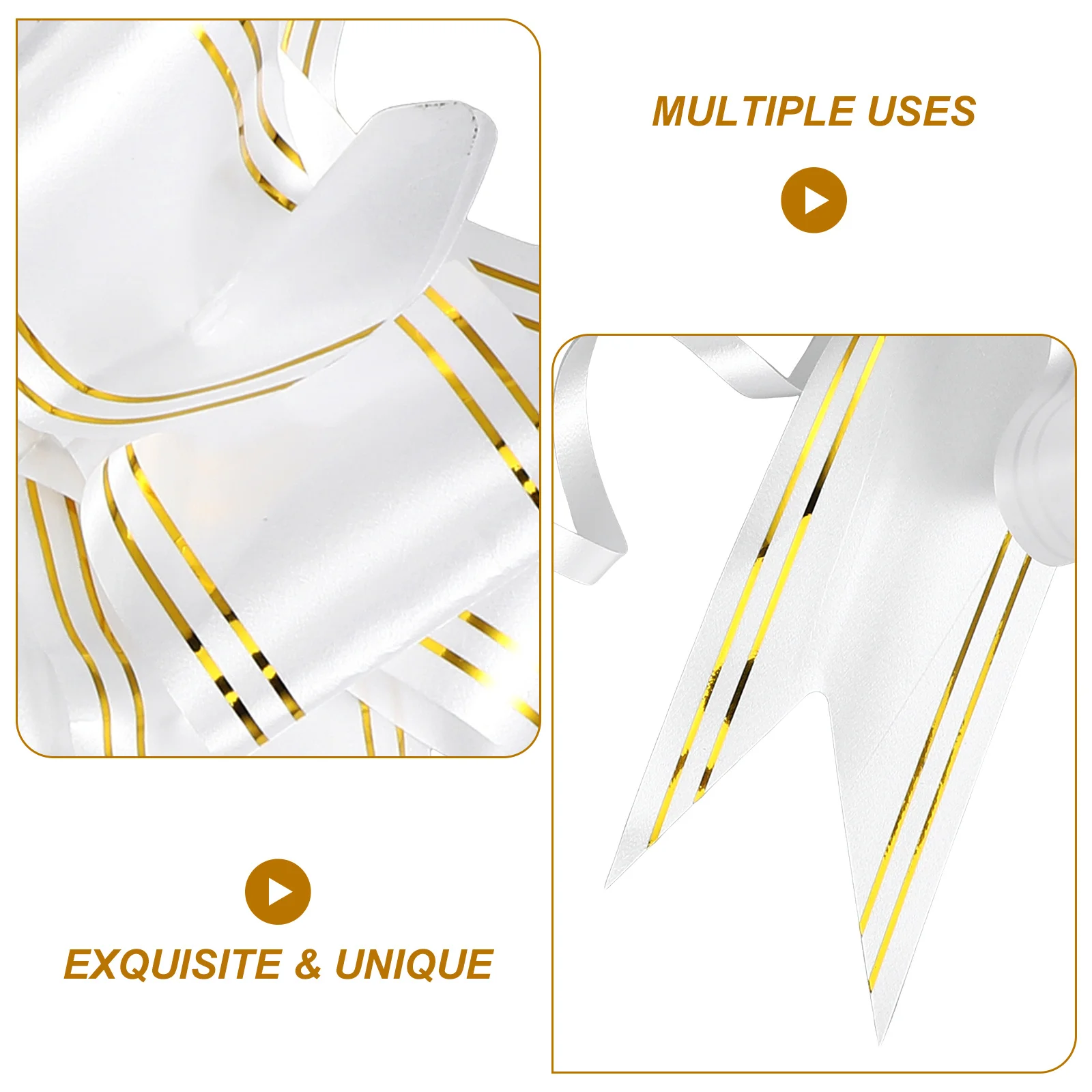 

100 Pcs Gift Pull Ribbon Bows Decorative Present Wrap Package Flower Colorful Bulk