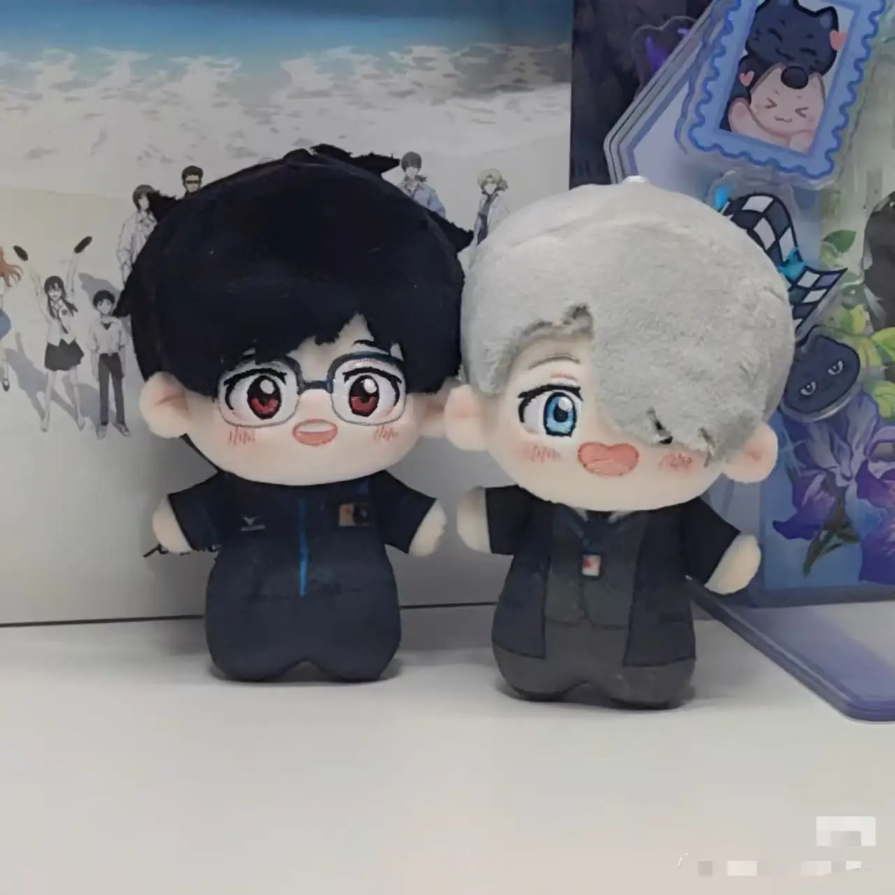 Victor Nikiforov Yuri Katsuki 10cm Yuri!!! on ICE Attribute Cotton Doll Body Dress Up Clothing cute Soft Toy Figures Fans  Gifts