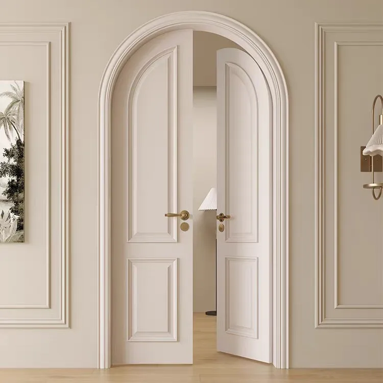 حماية البيئة غرفة النوم مركب طلاء الخشب الصلب داخلي باب مزدوج باب الغرفة عزل الصوت مزدوج مفتوح الصلبة