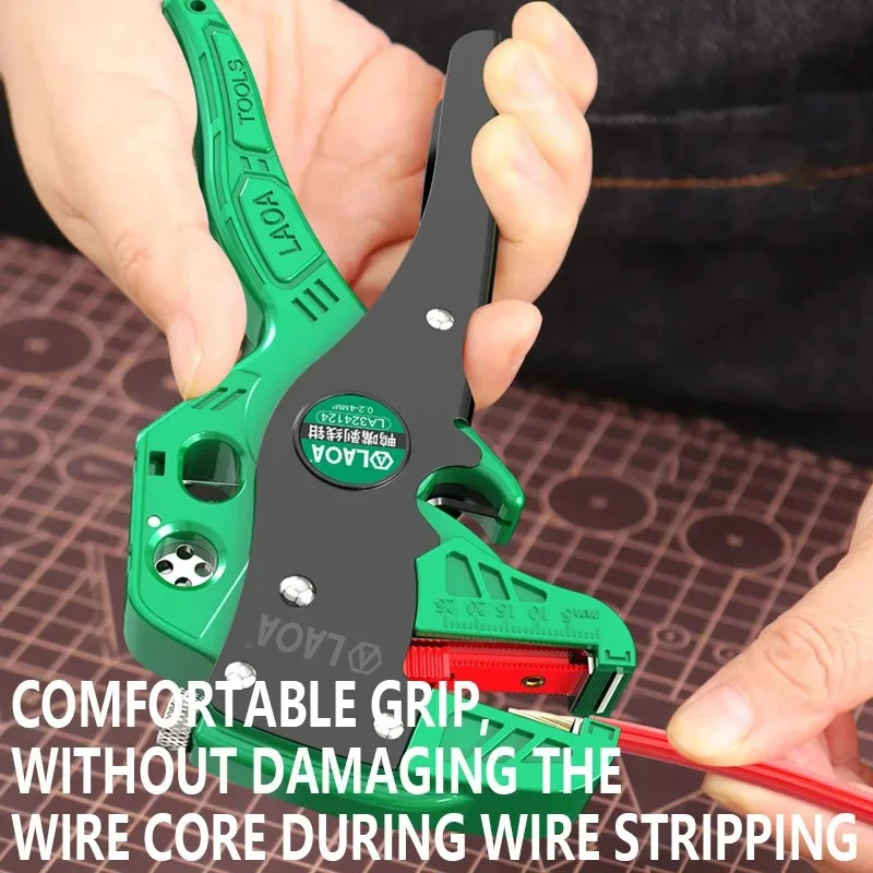 LAOA 4 in 1 Wire Stripper Multifunctional Duckbill Wire Stripping Tools Cable Cutting Nippers Adjustable Electrician Pliers