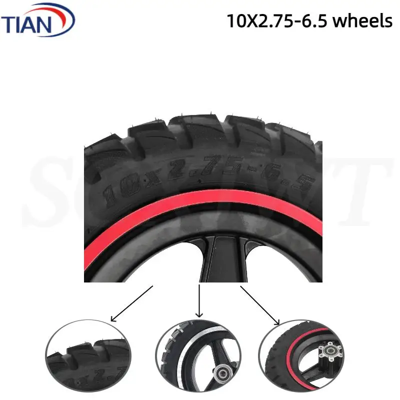 إطارات مفرغة للطرق الوعرة متعددة الألوان اختيارية عالية الجودة مقاس 10 × 2.75-6.5 مناسبة للدراجات البخارية الكهربائية