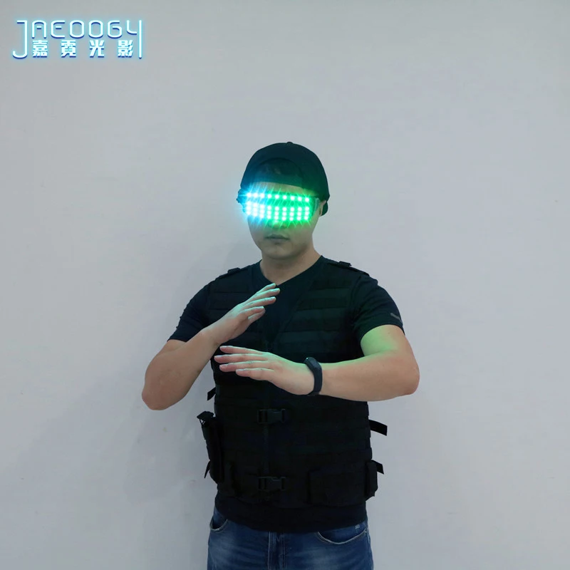 

Color LED Glasses with Light Up Shades, Flashing, Rave DJ Party Eyewear, Luminous Glowing, Night Shows, Decors Activities