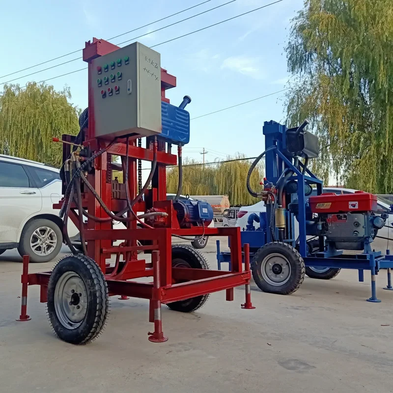 Professional Diesel Engine Water Well Drilling Rig Portable Drill Well Water Borehole Drilling Machine