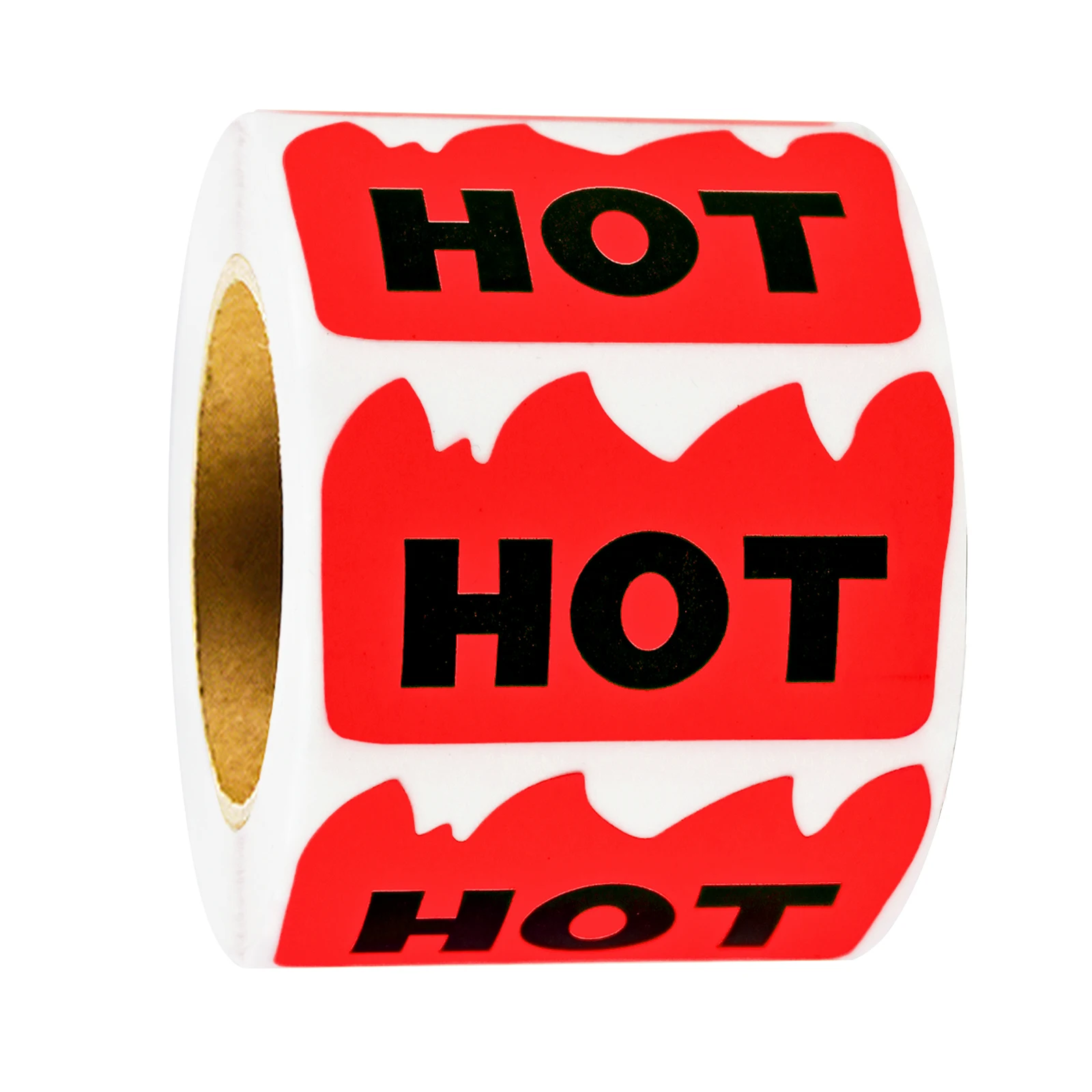 

250Pcs 1.18*2in Red Yellow Flame Stickers Hot Selling Product Labels for Supermarket Retail Shop