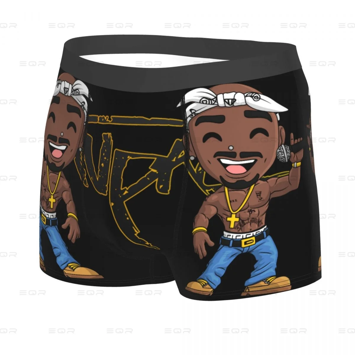 Rapper Tupac Men Underwear, Highly Breathable printing High Quality Gift Idea