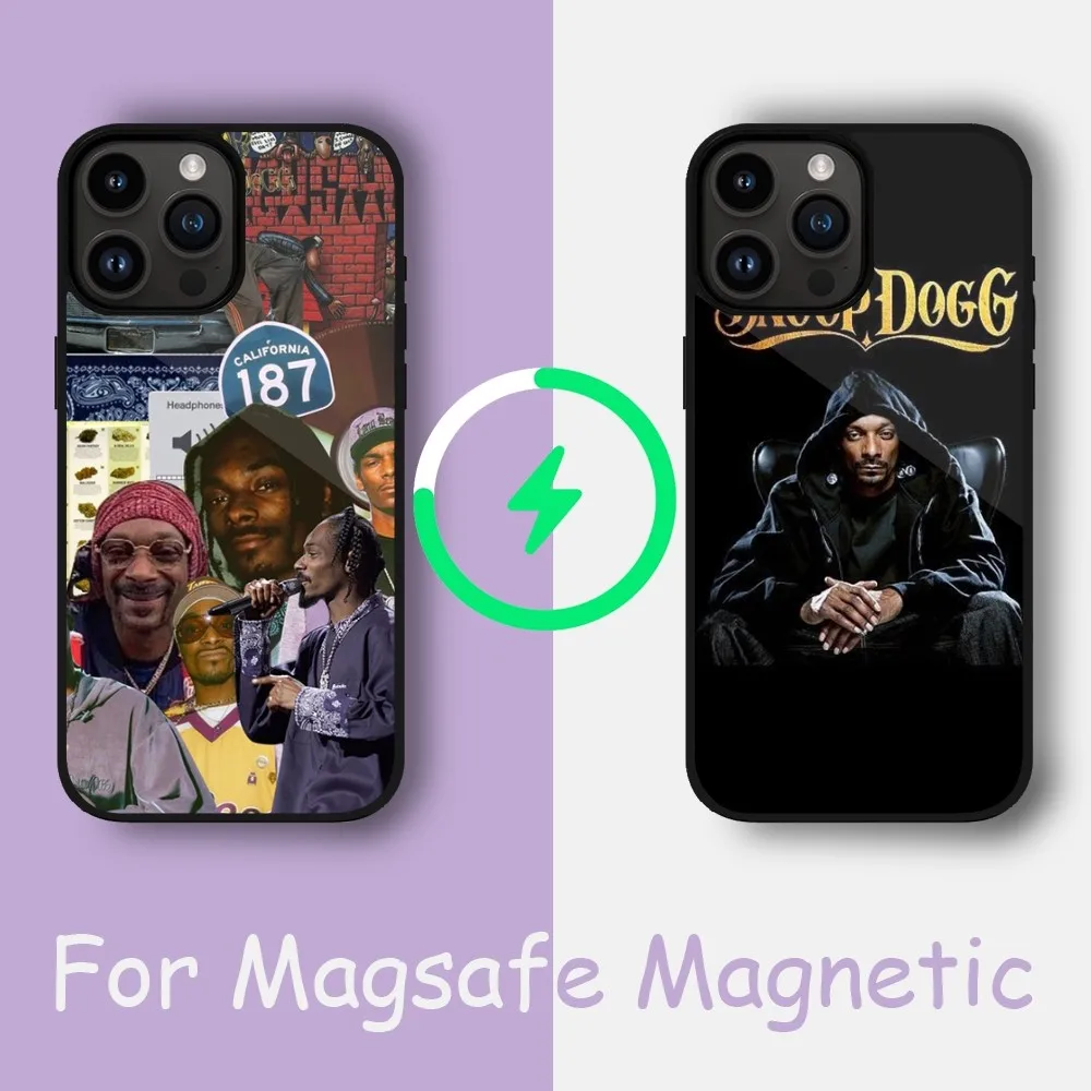 Rapper S-Snoop D-Dogg Phone Case For iPhone 15 14 13 12 11 Pro Max Plus Phone Magnetic for Macsafe Cases Cover